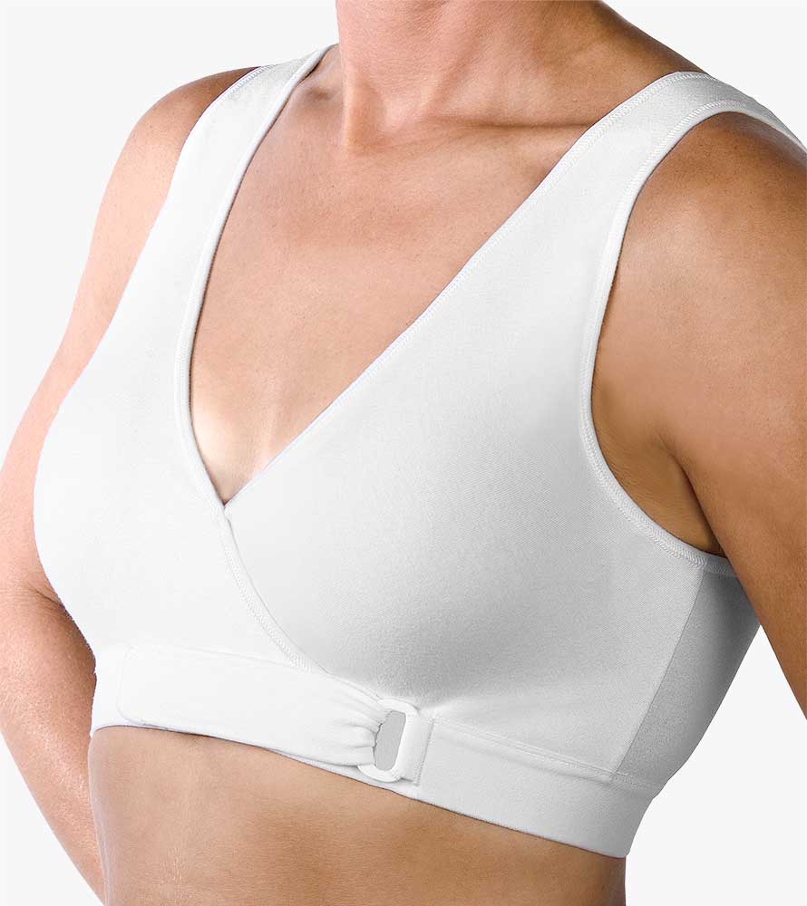 Buy Online Silvert's 184800105 Women's Easy On Snap Front Closure Bras ,  Size 2X-Large, WHITE Canada